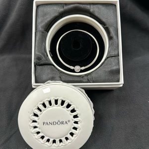 *NEW* Pandora Pink Heart Bangle Bracelet